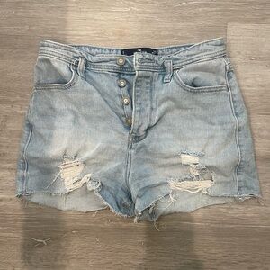Hollister ripped high waisted shorts